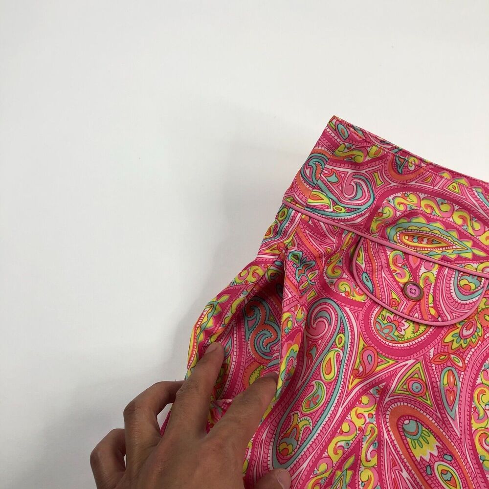 EP PRO Multicolor Sangria Tile Paisley Print 10 (35W) Pink MINT - Picture 2 of 8